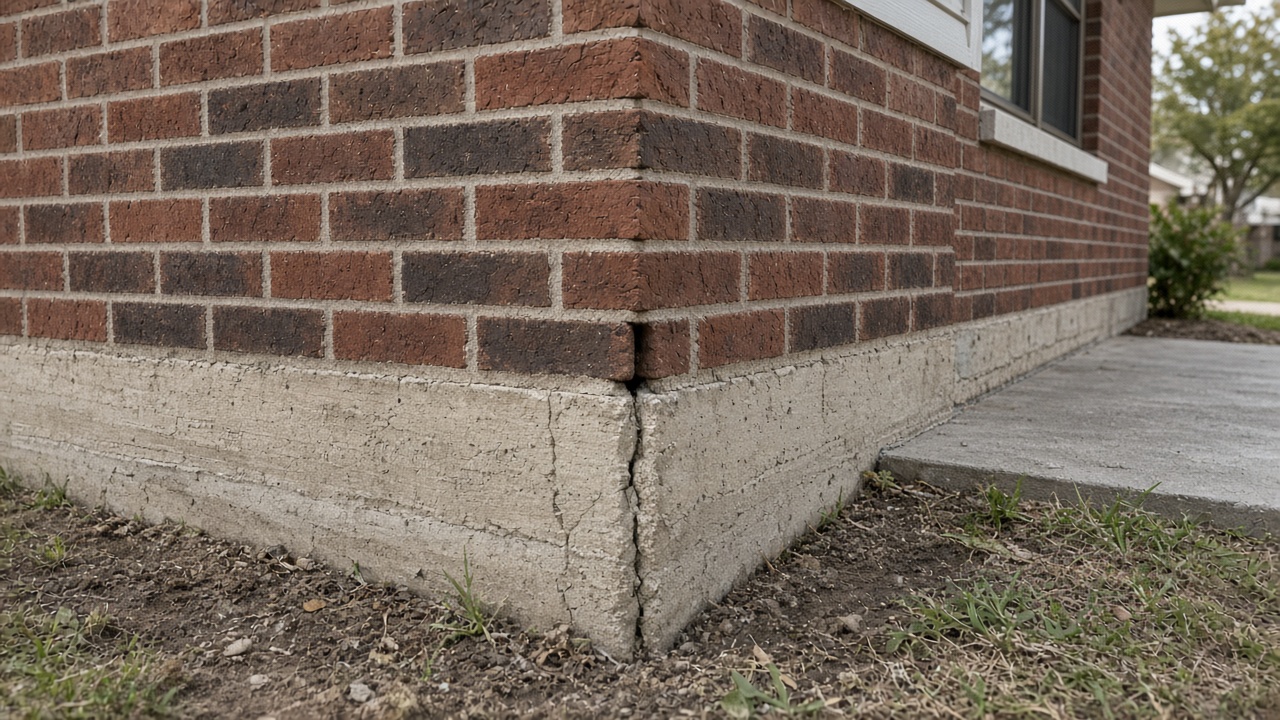 Illustrative example of common foundation symptoms — not work performed by Aurora Foundation Estimates.